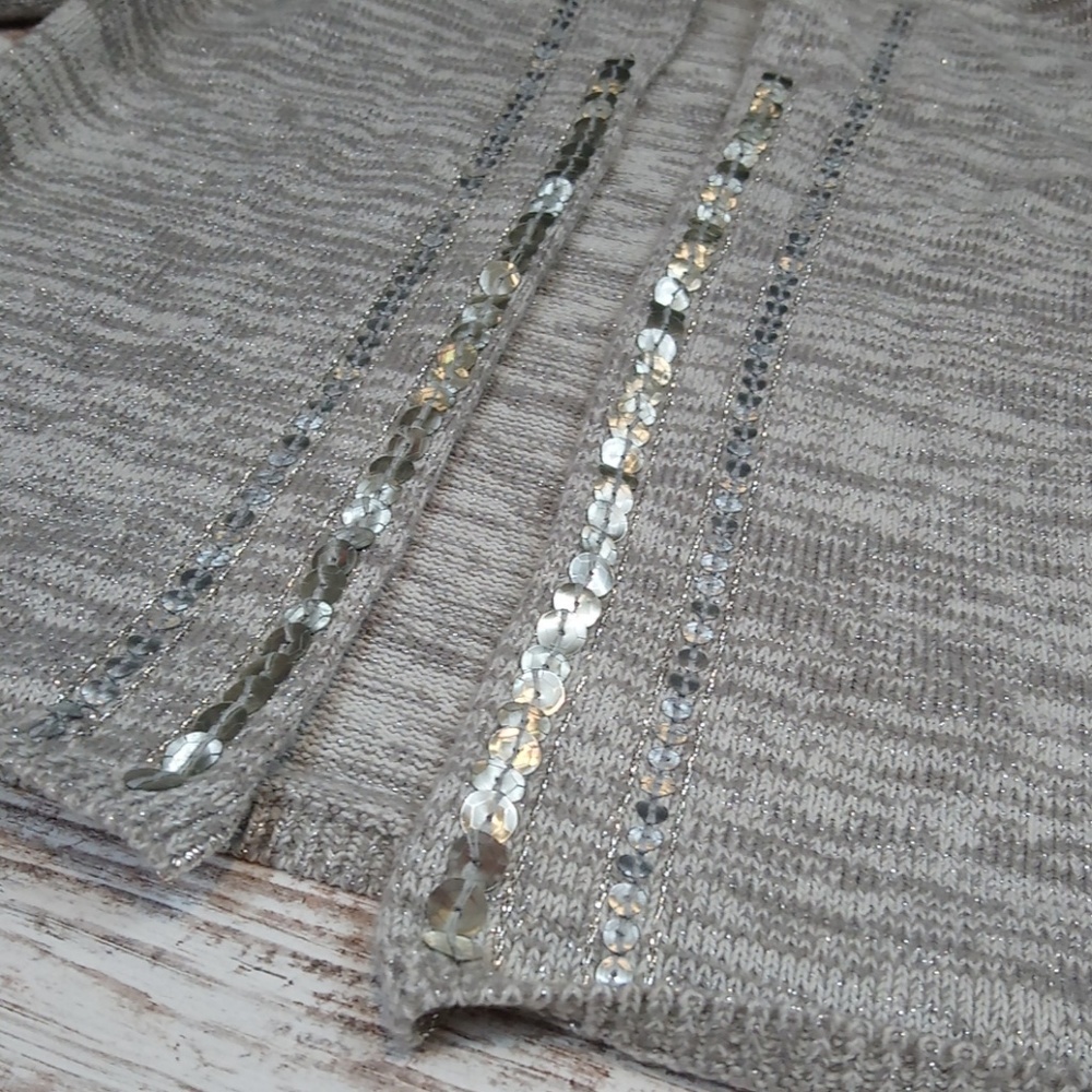 Christopher & Banks Sequin Open Front Cardigan - image 2